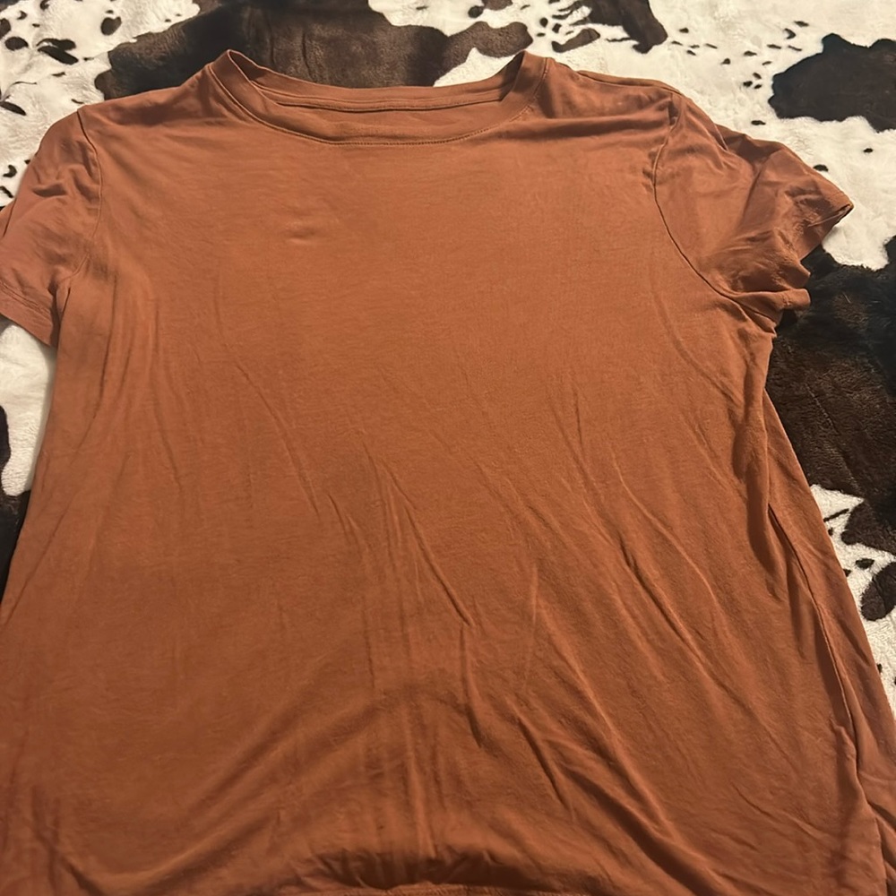 Orangish brown dress shirt